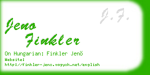 jeno finkler business card